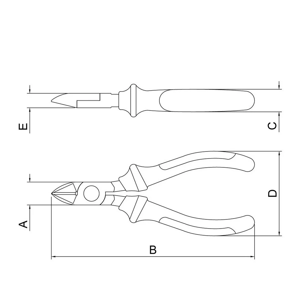 Alicate de Corte Diagonal Isolado 1000V NBR9699 NR10 Cabo Laranja/Preto CRV 6" Tramontina Pro 44003/106