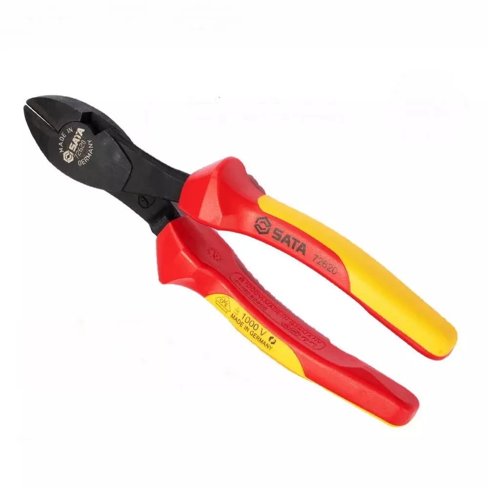Alicate de Corte Diagonal Isolado 1000V VDE IEC60900 Oxidado CRV 8" Sata ST72620