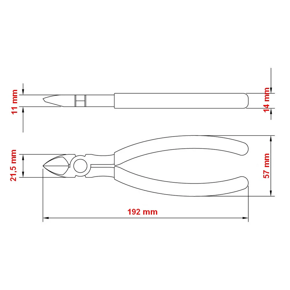 Alicate de Corte Diagonal Isolado Para Arame Duro CRV 7" Tramontina Pro 44002/117