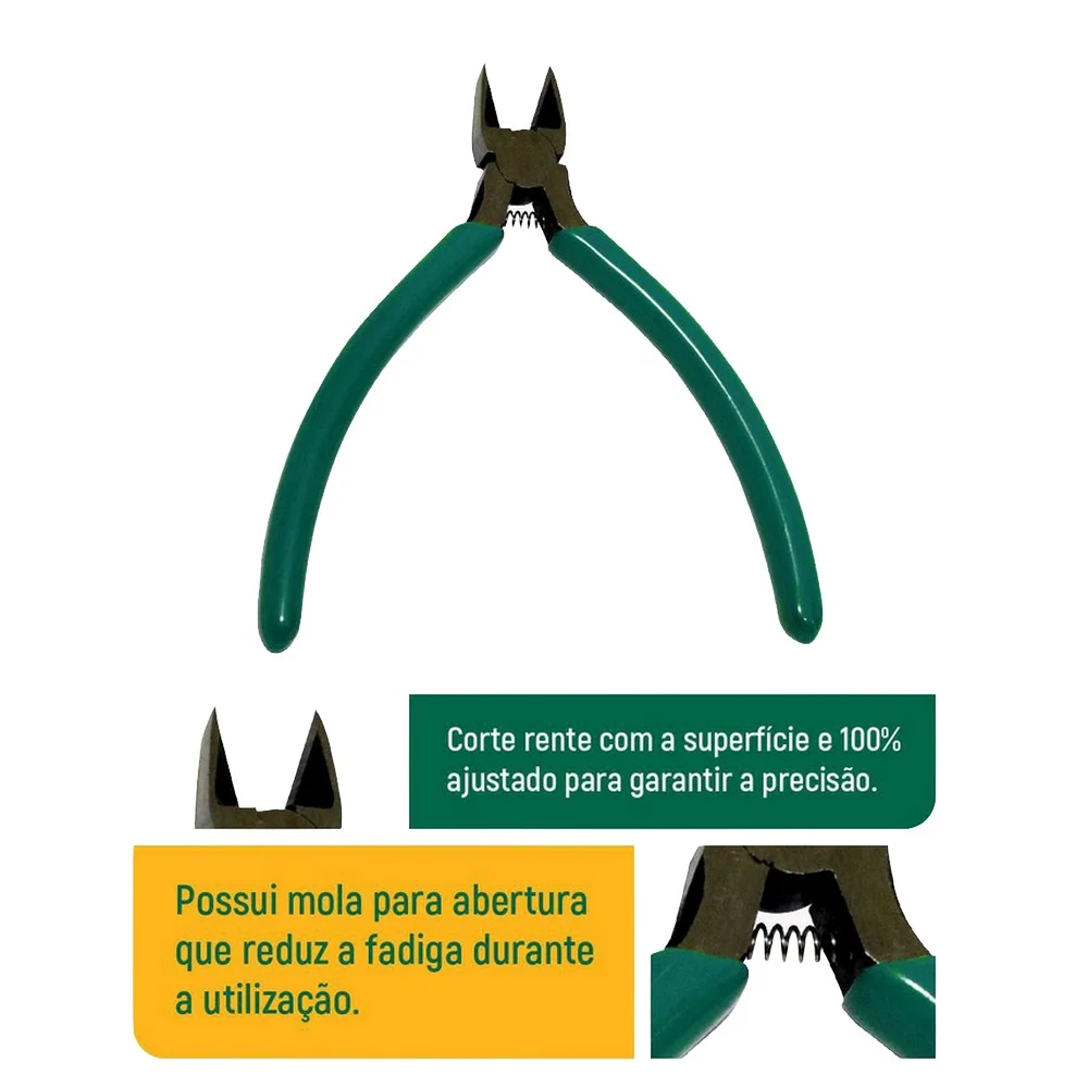 Alicate de Corte Diagonal Rente Cabo Plastificado CRV 5" Sata ST70632