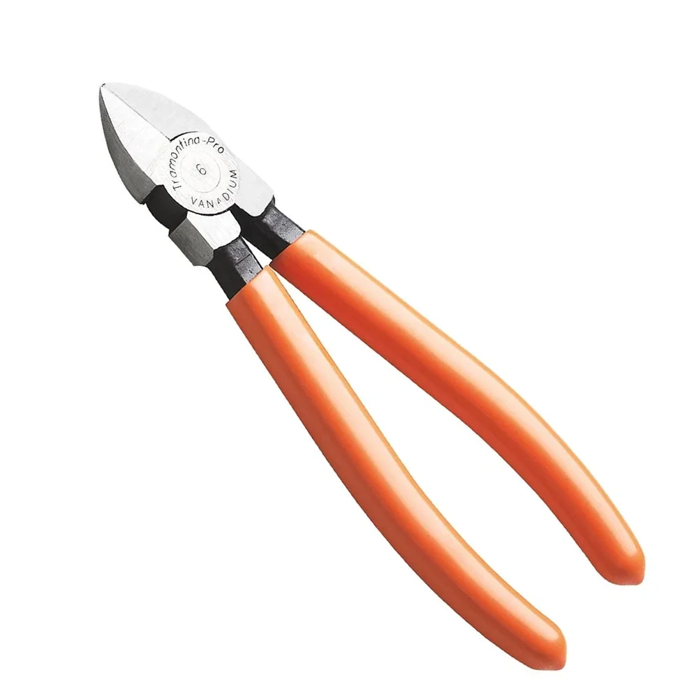 Alicate de Corte Diagonal Rente Cabo Plastificado CRV 6" Tramontina Pro 44002/126