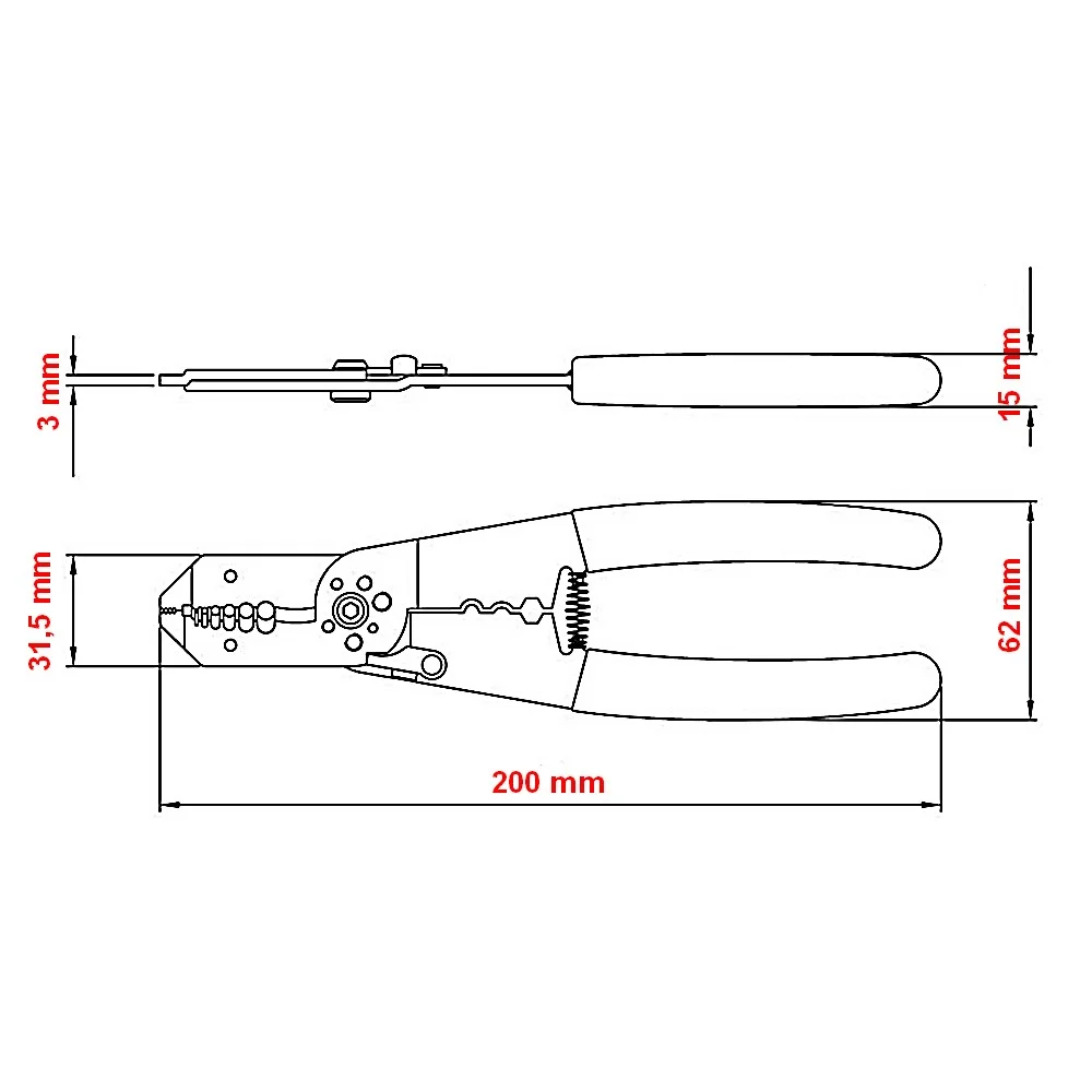 Alicate de Descascar Fio Simples 9" Tramontina Pro 44049/109
