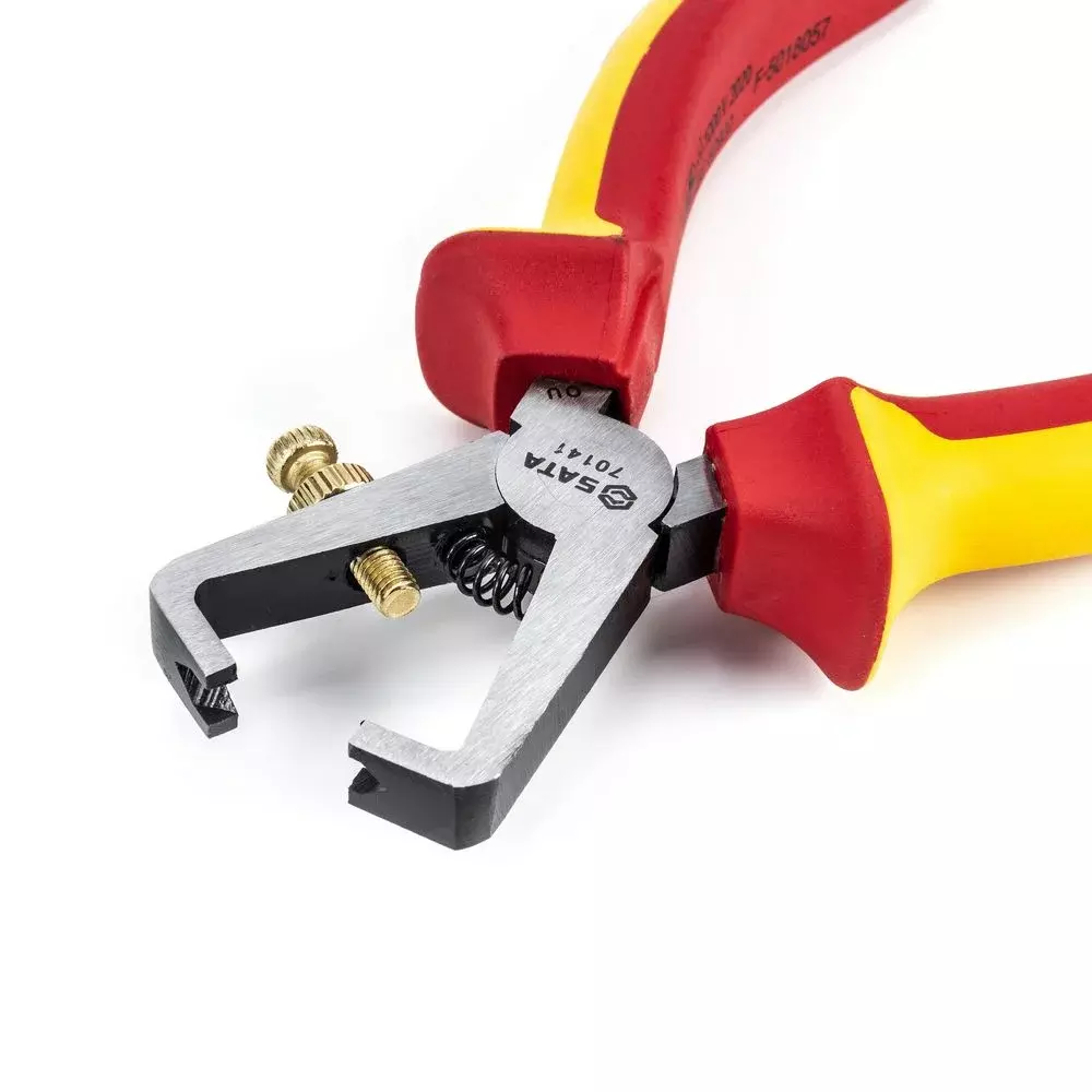 Alicate de Descascar Fio Simples Isolado 1000V VDE IEC60900 CRV 6" Sata ST70141ST