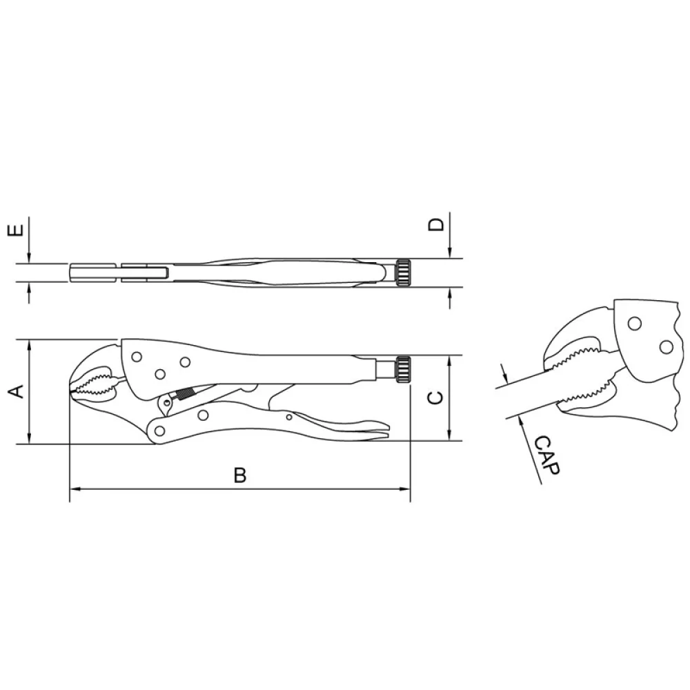 Alicate de Pressao Mordente Curvo CRV 10" Tramontina Pro 44014/110
