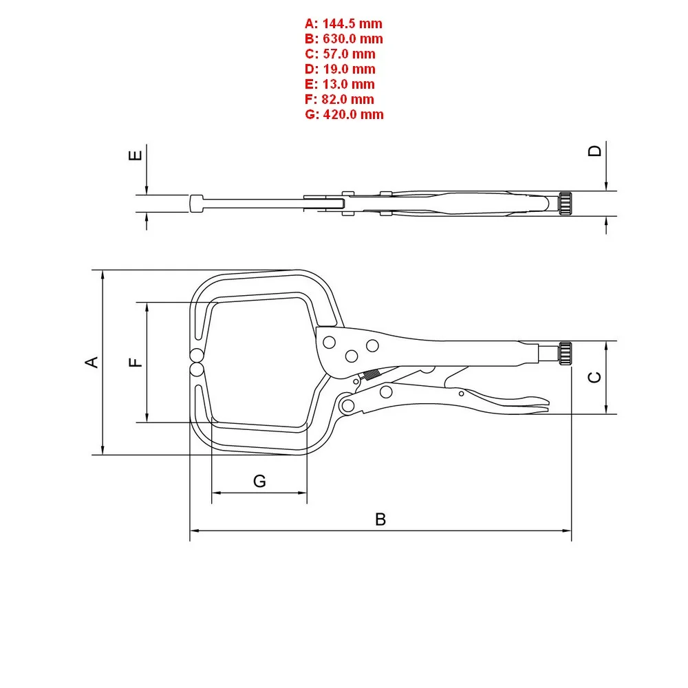 Alicate de Pressao para Solda Tipo C 25" Tramontina Pro 44018/125