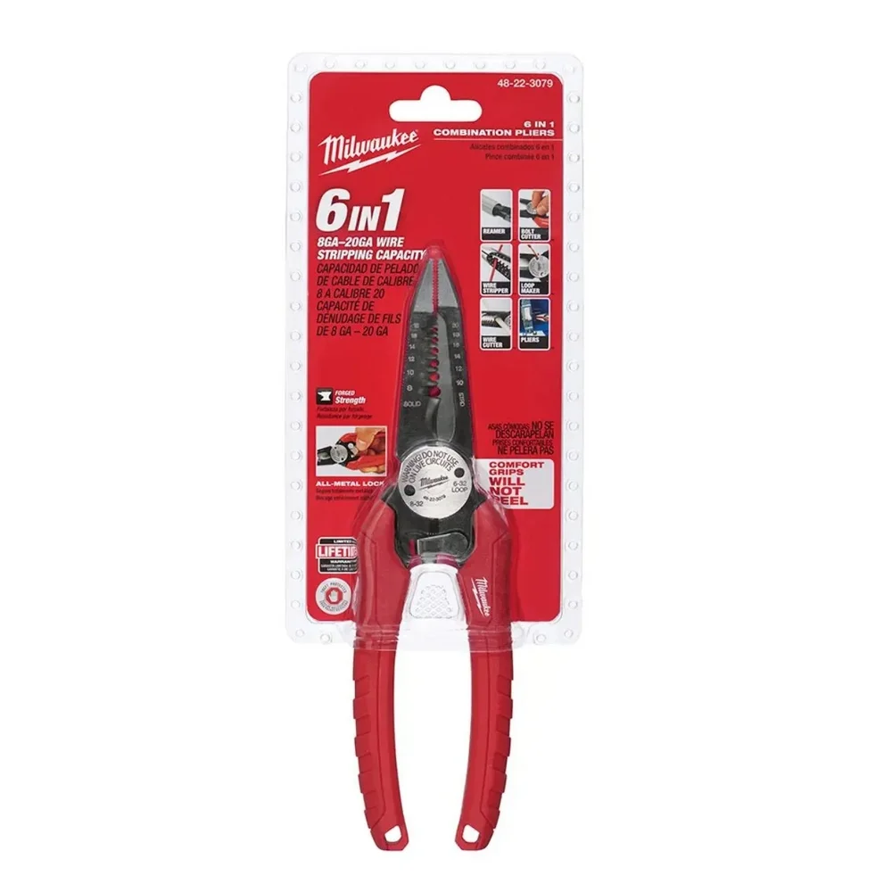 Alicate Eletricista Combinado 6 Em 1 Milwaukee 48-22-3079