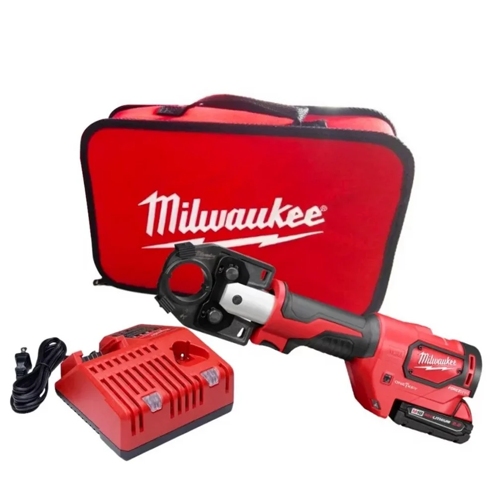 Alicate Prensa Terminal a Bateria 18V Com Bolsa Carregador e 2 Baterias 2AH 6T 220V Milwaukee 2679-22