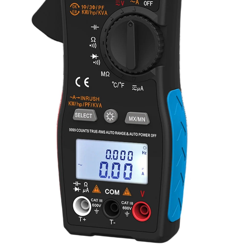 Alicate Wattimetro Digital True RMS AC 600V AC/DC CAT.III 1000A AC Minipa ET-4010