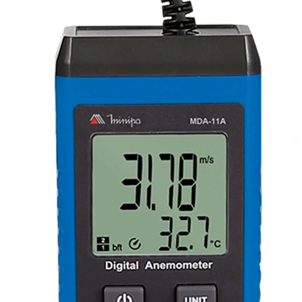 Anemometro Digital -10 a 50 Graus Celsius 0,4A30M/S Minipa MDA-11A