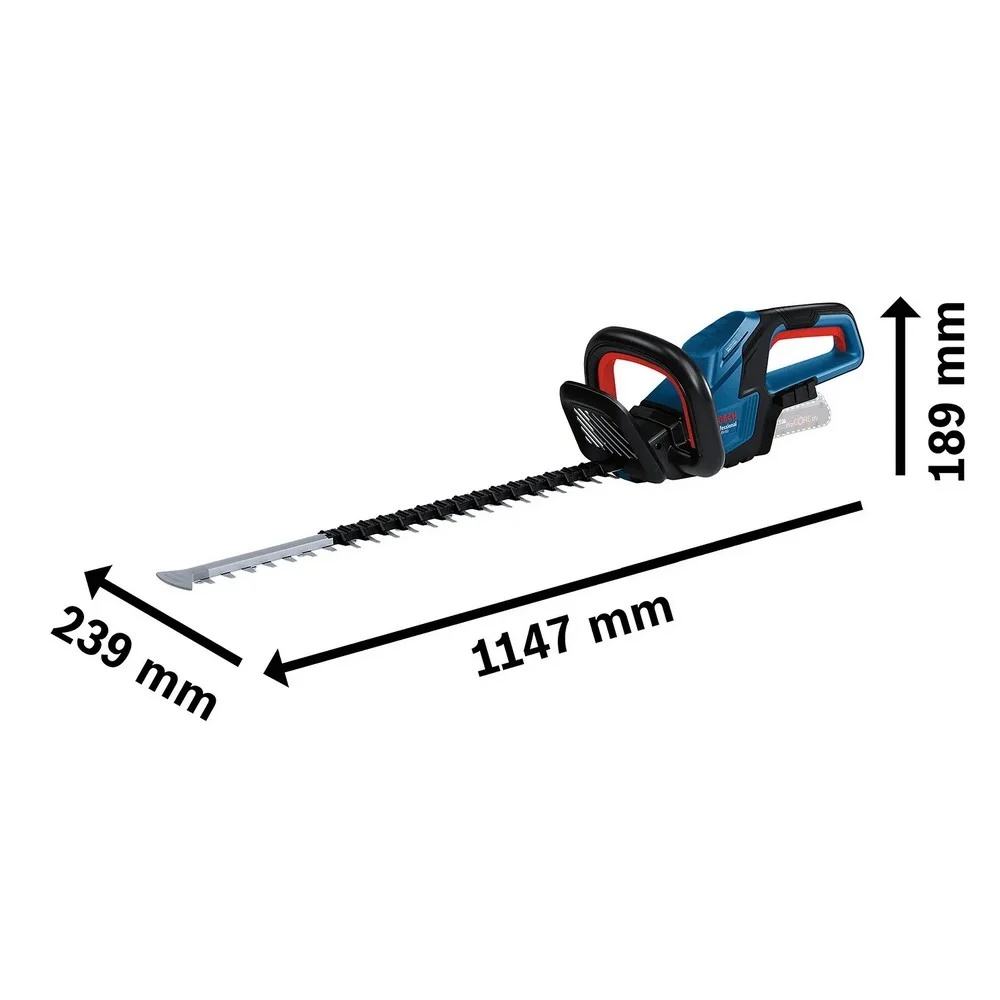 Aparador de Cerca Viva Bateria 18V Brushless Sem Carregador e Bateria Bosch GHE 18V-60