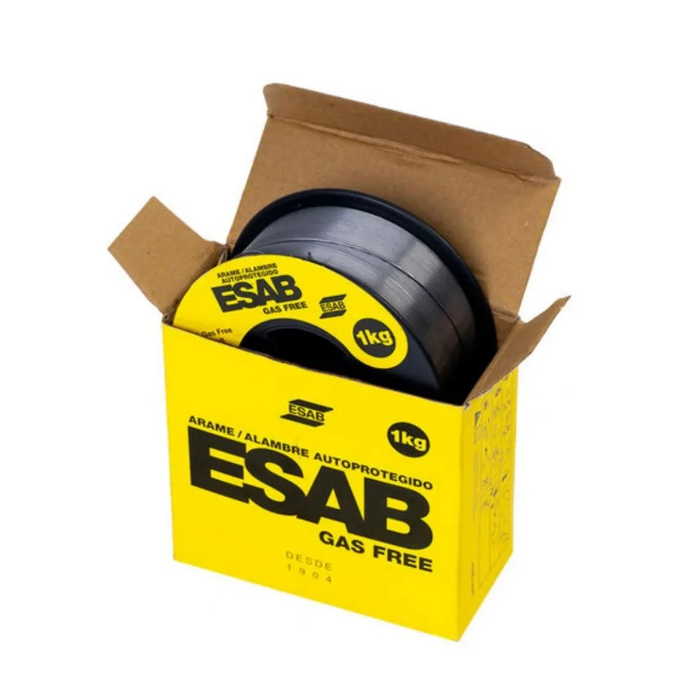 Arame Tubular para Maquina Sem Gas Fornecido Rolo de 1KG 0,8MM Esab GAS FREE