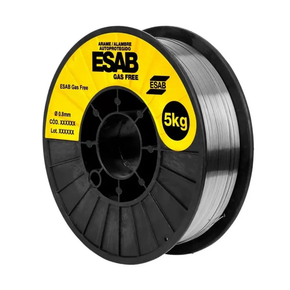 Arame Tubular para Maquina Sem Gas Fornecido Rolo de 5KG 0,8MM Esab GAS FREE