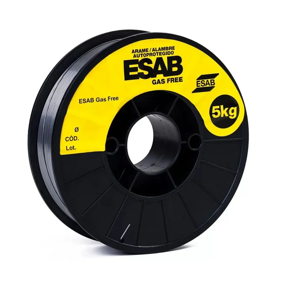 Arame Tubular para Maquina Sem Gas Fornecido Rolo de 5KG 0,8MM Esab GAS FREE