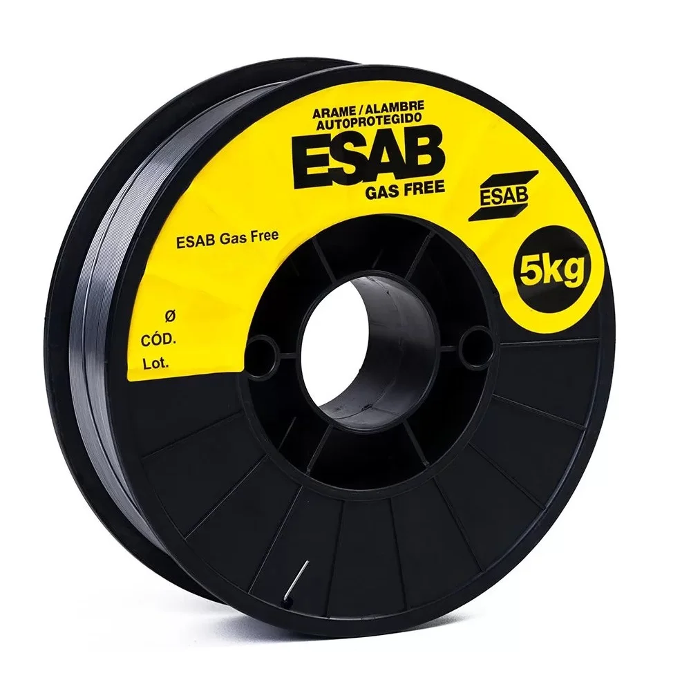 Arame Tubular para Maquina Sem Gas Fornecido Rolo de 5KG 1MM Esab GAS FREE