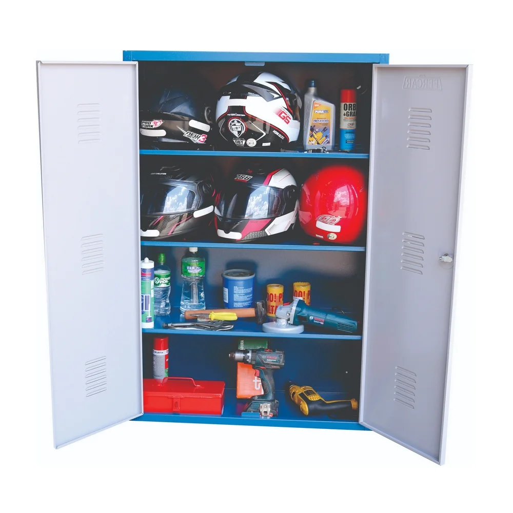 Armario de Parede para Ferramentas Com 2 Portas e 3 Prateleiras 63X30X100CM Fercar ARM-13