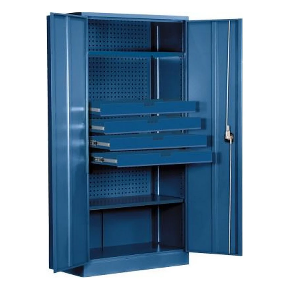 Armario Vertical para Ferramentas Com 4 Gavetas 2 Prateleiras e 2 Portas 190X50X95CM Gedore 52640