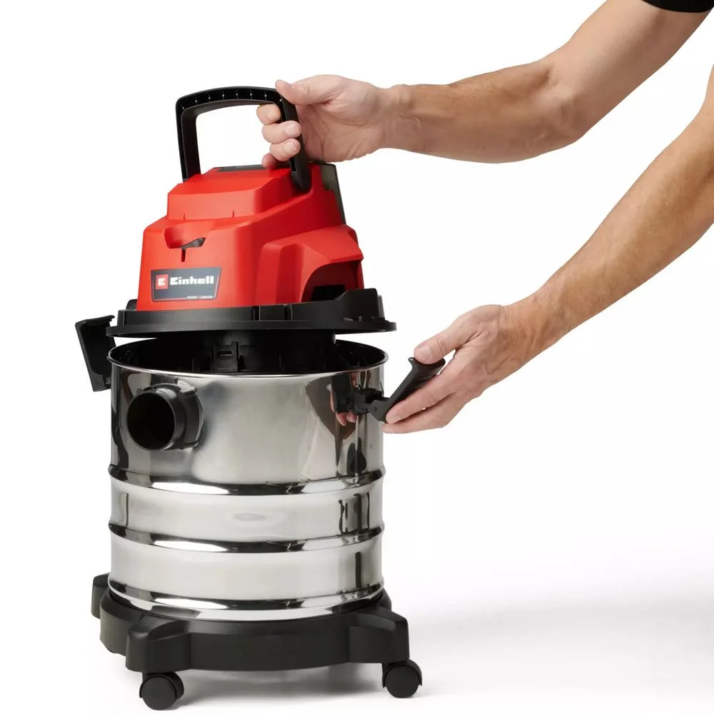 Aspirador de Po e Liquido a Bateria 18V Sem Carregador e Bateria 20L Einhell TC-VC 18/20