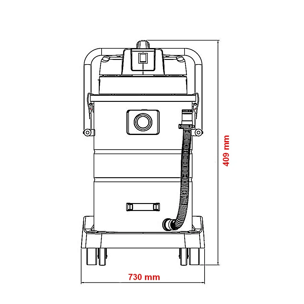 Aspirador de Po e Liquido Profissional Inox 30L 220V 1400W Tramontina Pro 44981/020