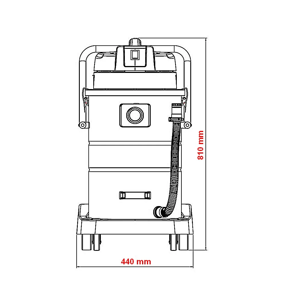 Aspirador de Po e Liquido Profissional Inox 50L 220V 1400W Tramontina Pro 44982/020