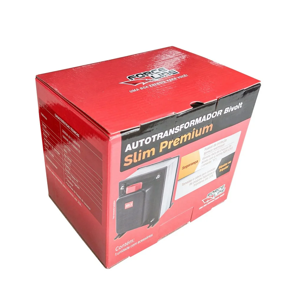 Auto Transformador 5000VA Bivolt 3250W Force Line SLIM PREMIUM