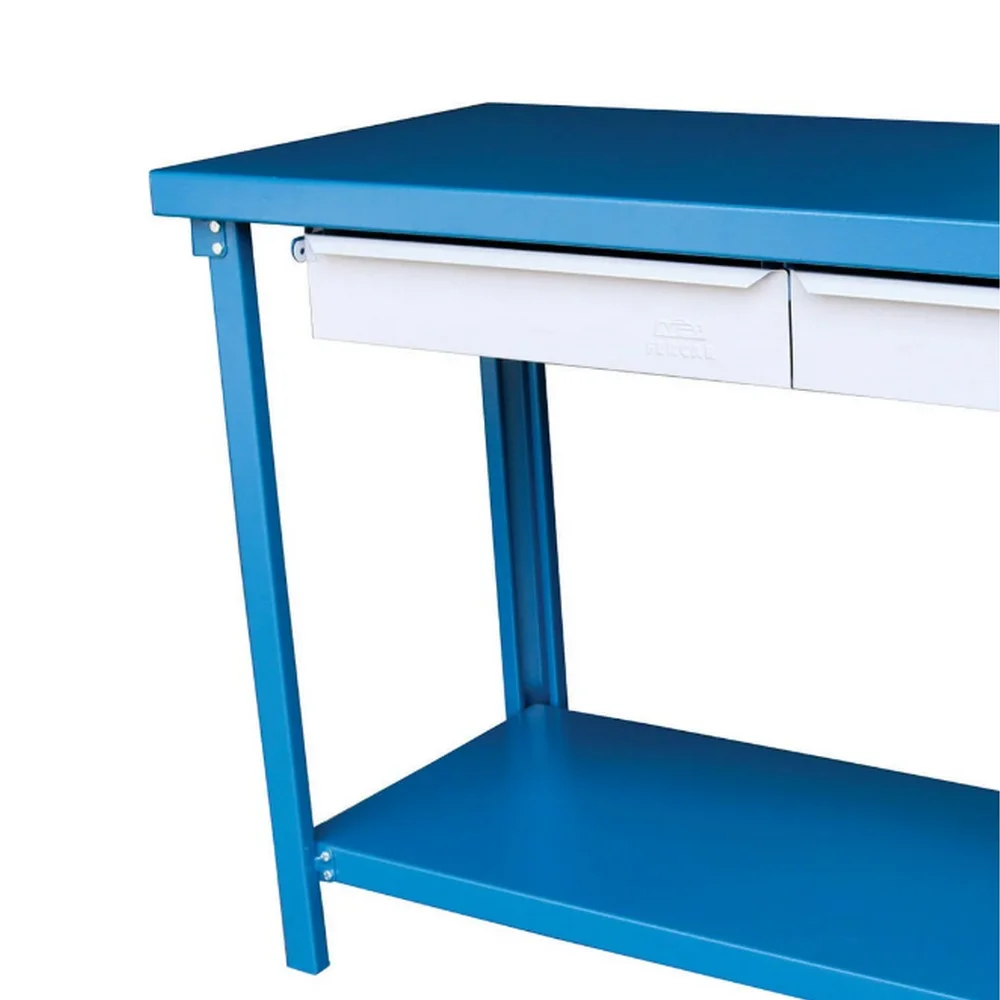Bancada Desmontavel com Tampo de Aco 2 Gavetas 140X54X86CM Fercar 152AD