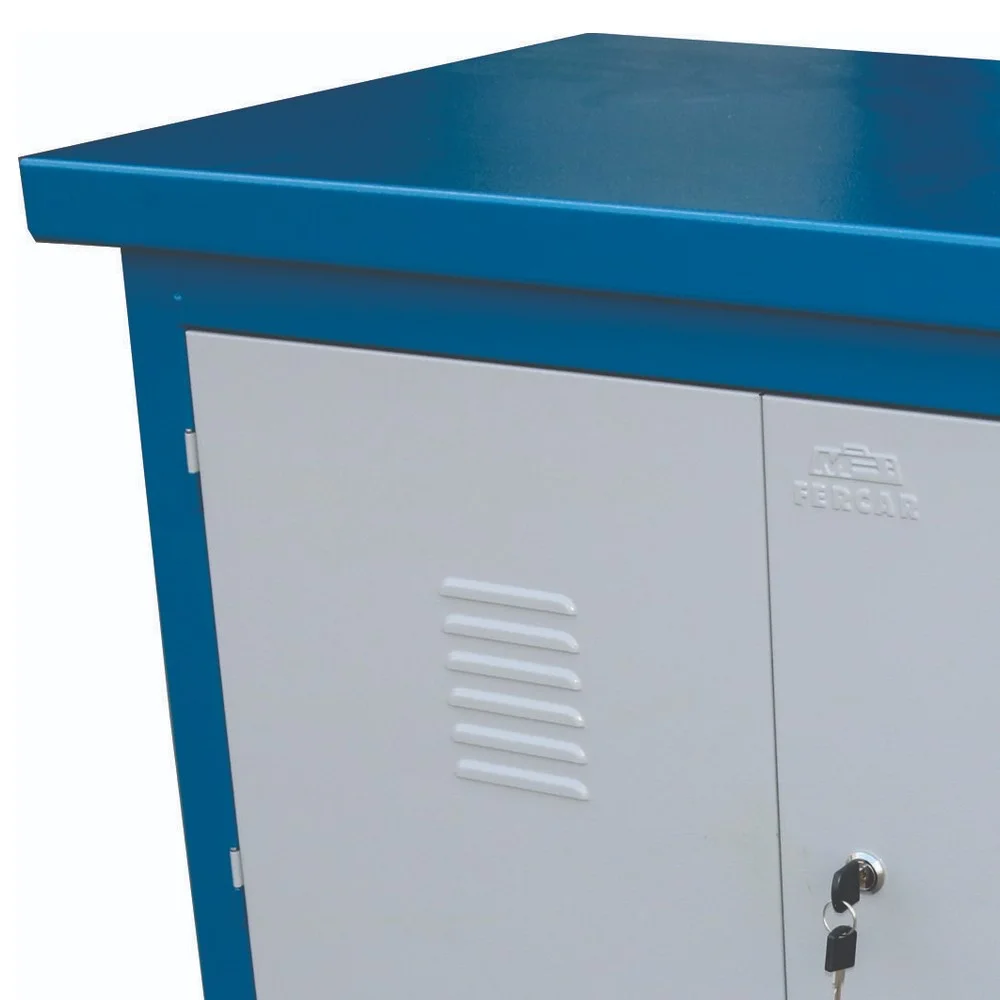 Bancada Fechada com Tampo de Aco 2 Portas 90X54X86CM Fercar 100AF