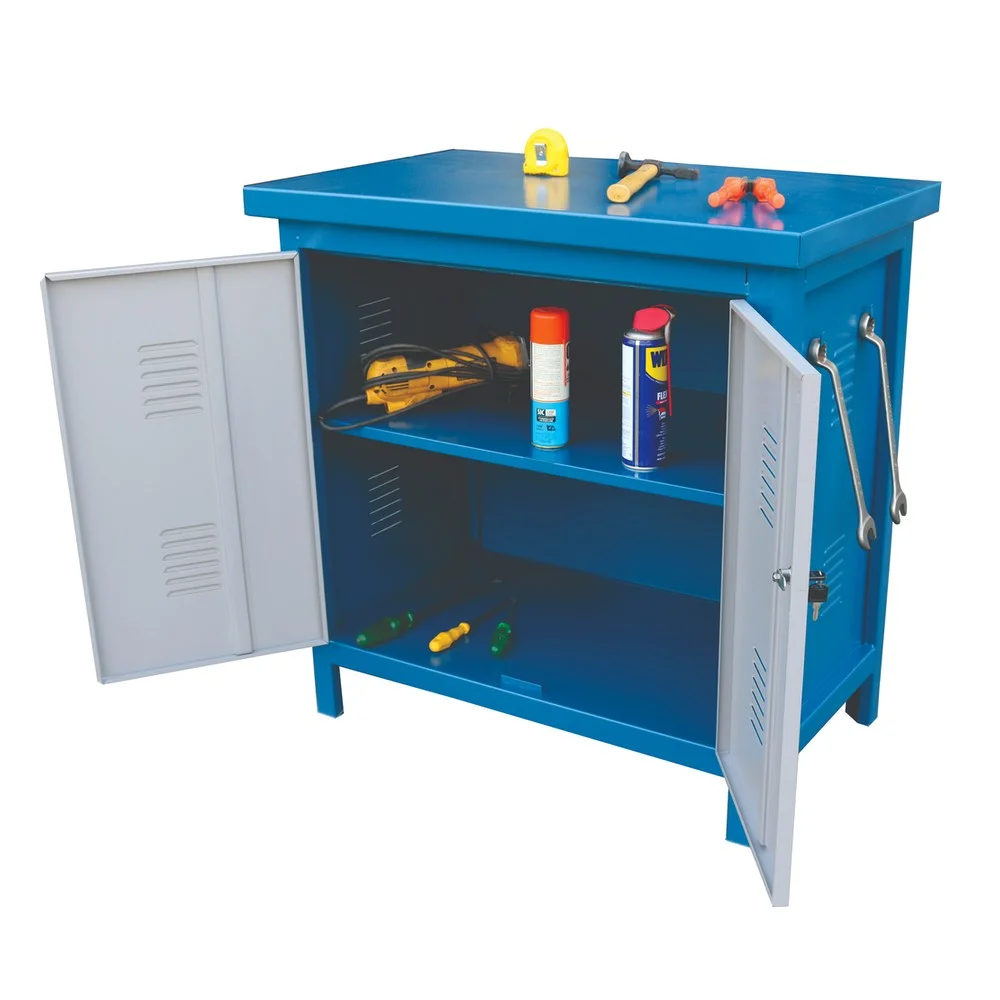 Bancada Fechada com Tampo de Aco 2 Portas 90X54X86CM Fercar 100AF