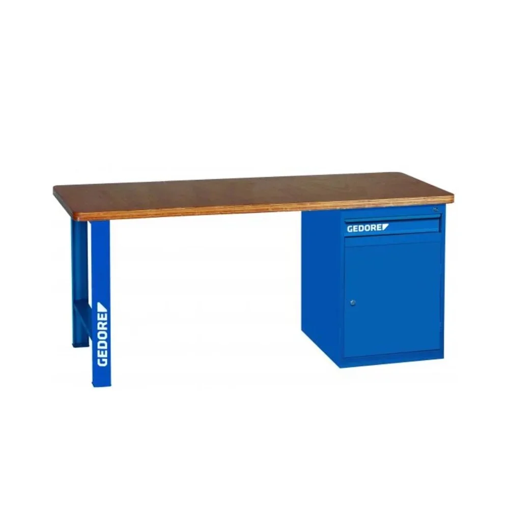 Bancada Tampo de Madeira Com 1 Modulo de 3 Gavetas e 1 Porta 150X70X84CM Gedore 30830-84522