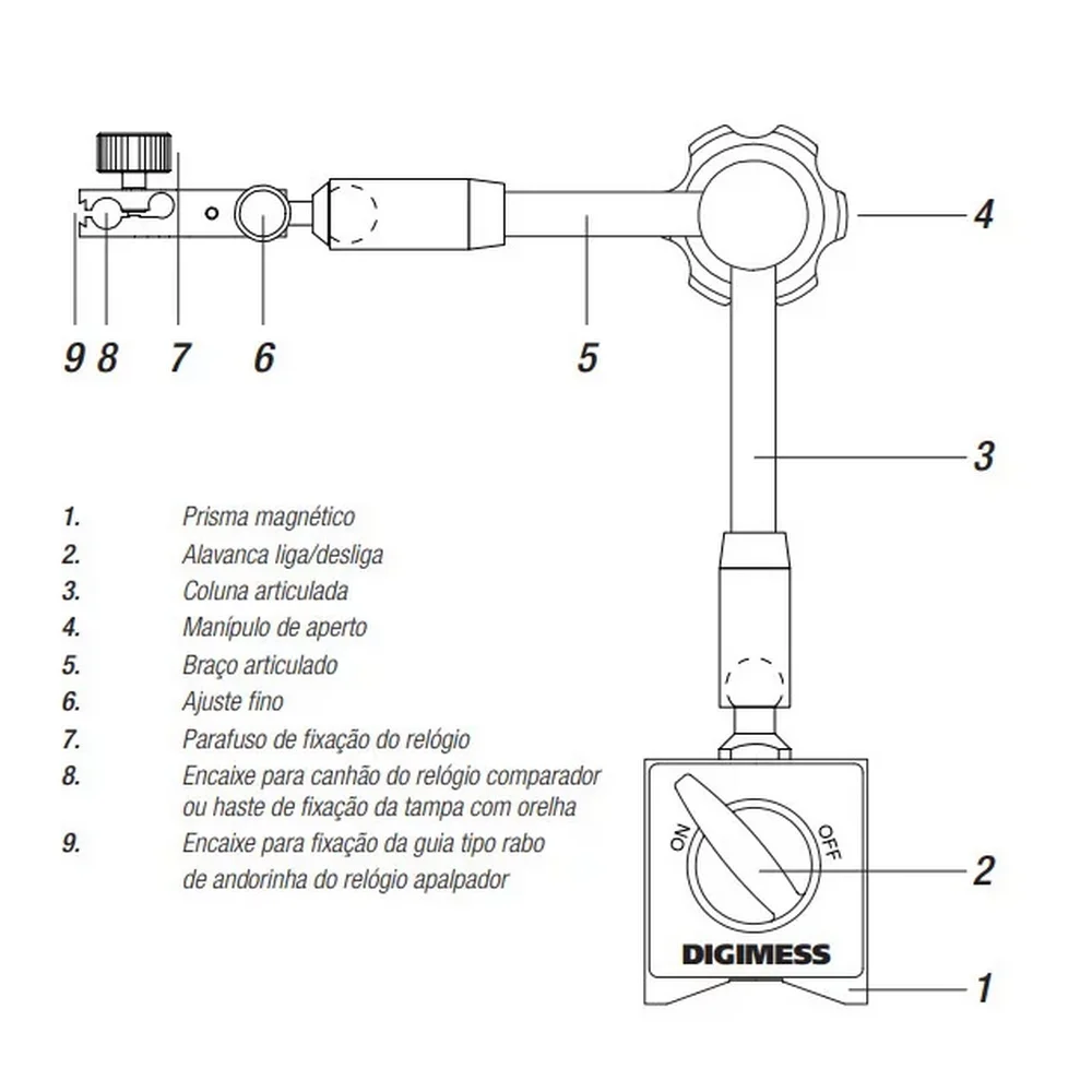 Base Magnetica com Ajuste Fino Digimess 270241
