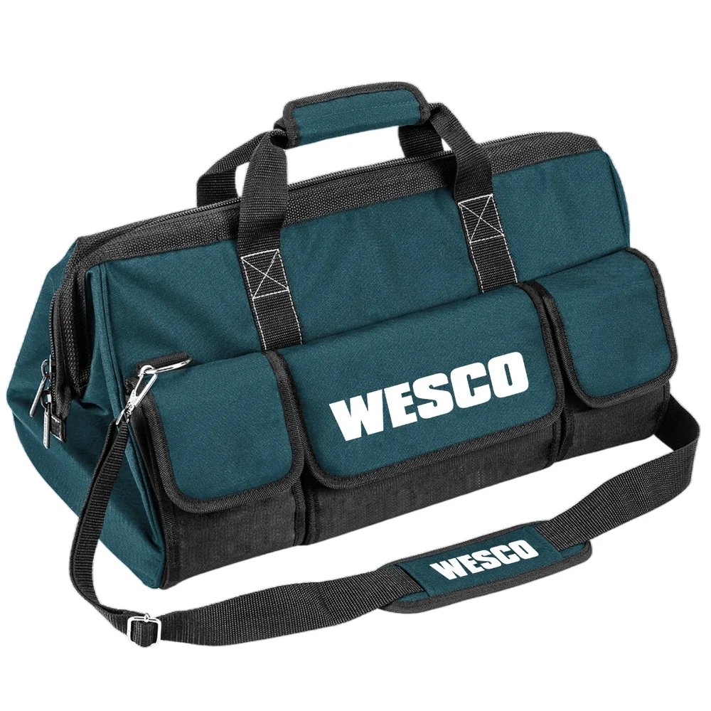 Bolsa de Nylon para Ferramentas Base Reforcada e Emborrachada 50X28X25CM Wesco WS9780