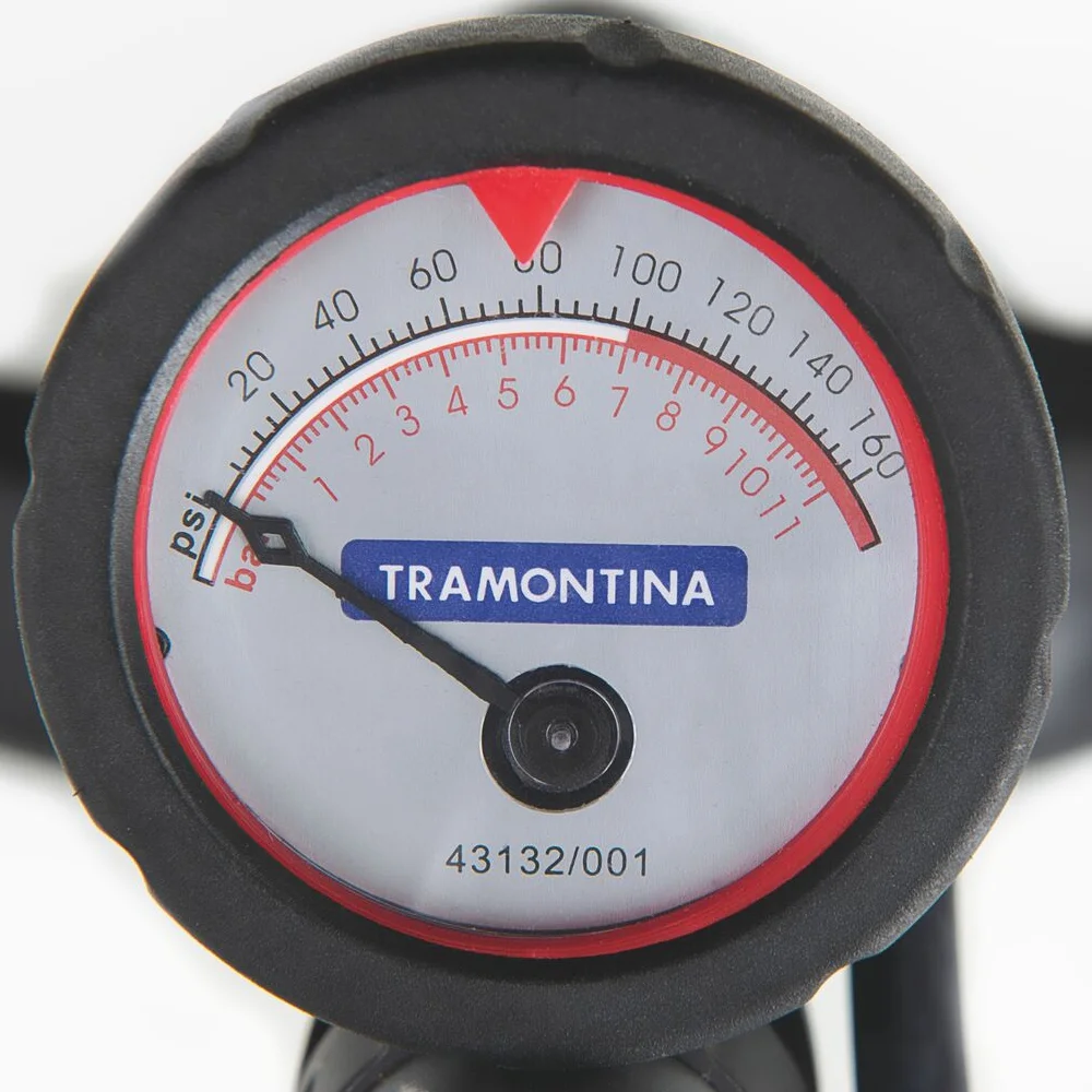 Bomba de Ar Manual Vertical Tanque Simples - com Manometro 59CM Tramontina 43132/001