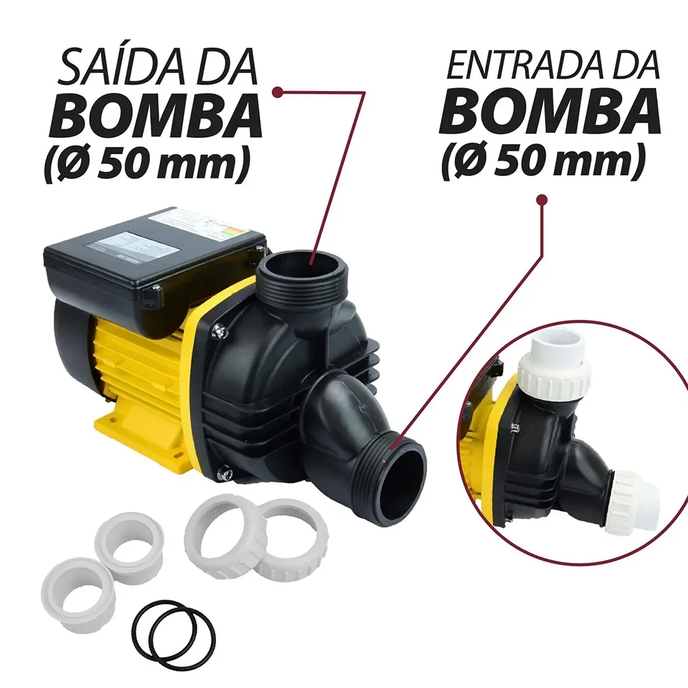 Bomba Hidromassagem 1CV 17000L/H Bivolt 750W Ferrari HMF-750