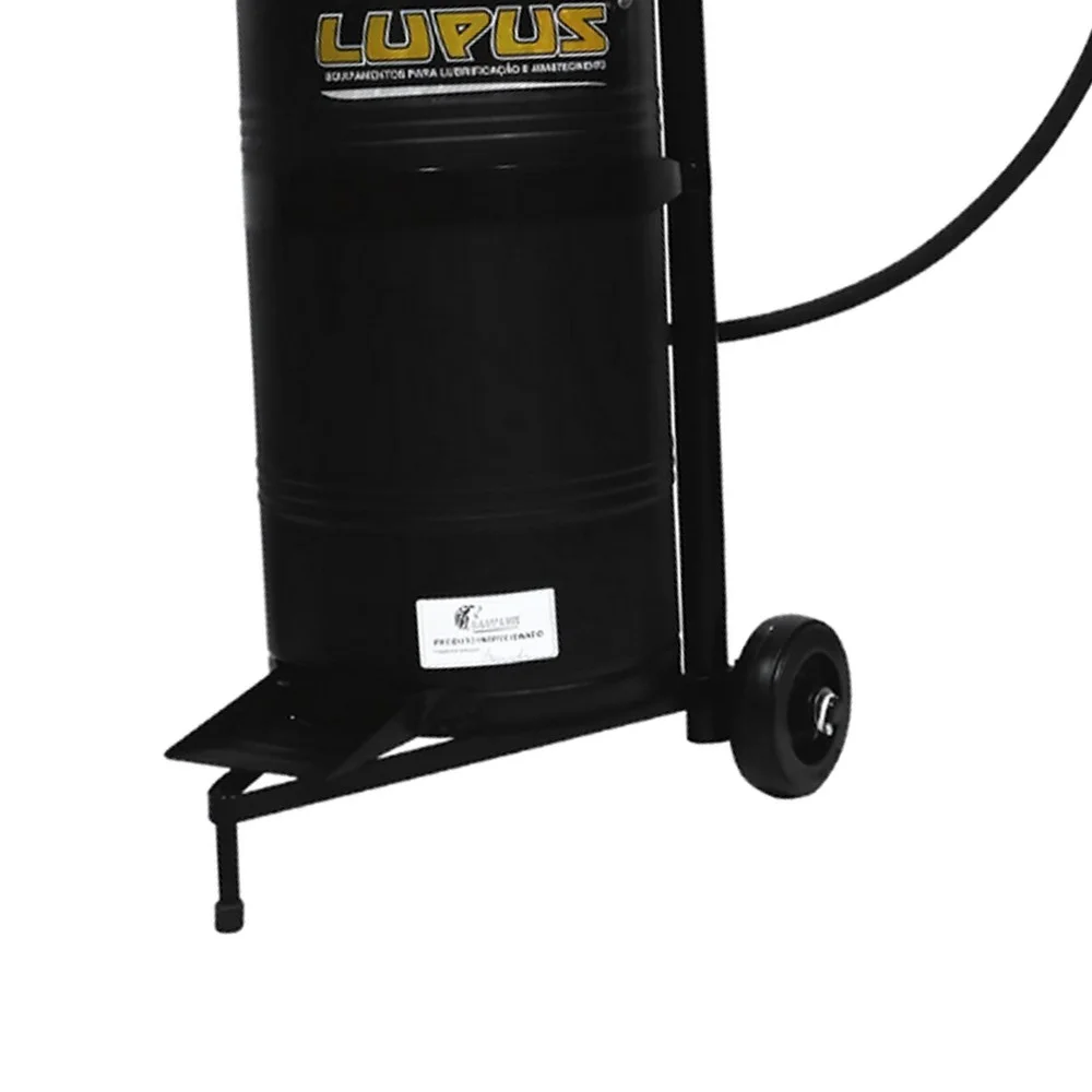 Bomba Manual com Balde para Graxa Com Carrinho e Mangueira 1,3M 15KG Lupus 7002-C
