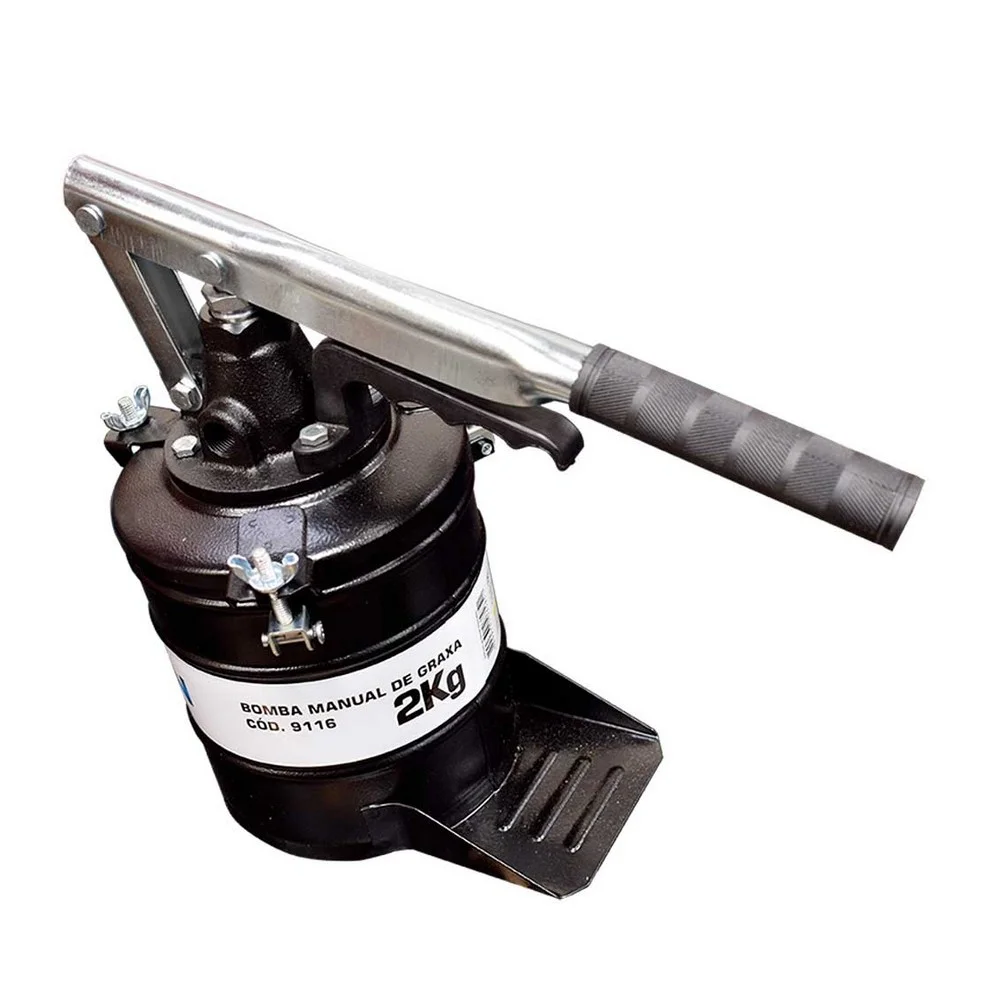 Bomba Manual com Balde para Graxa Mangueira 1,2M 2KG Bremen 9116