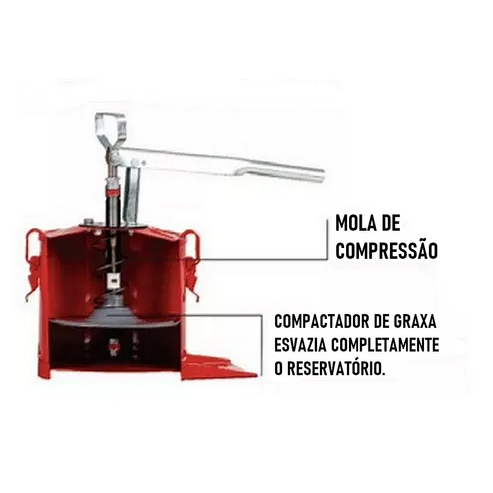 Bomba Manual com Balde para Graxa Mangueira 1,3M 4KG Hydronlubz HL4