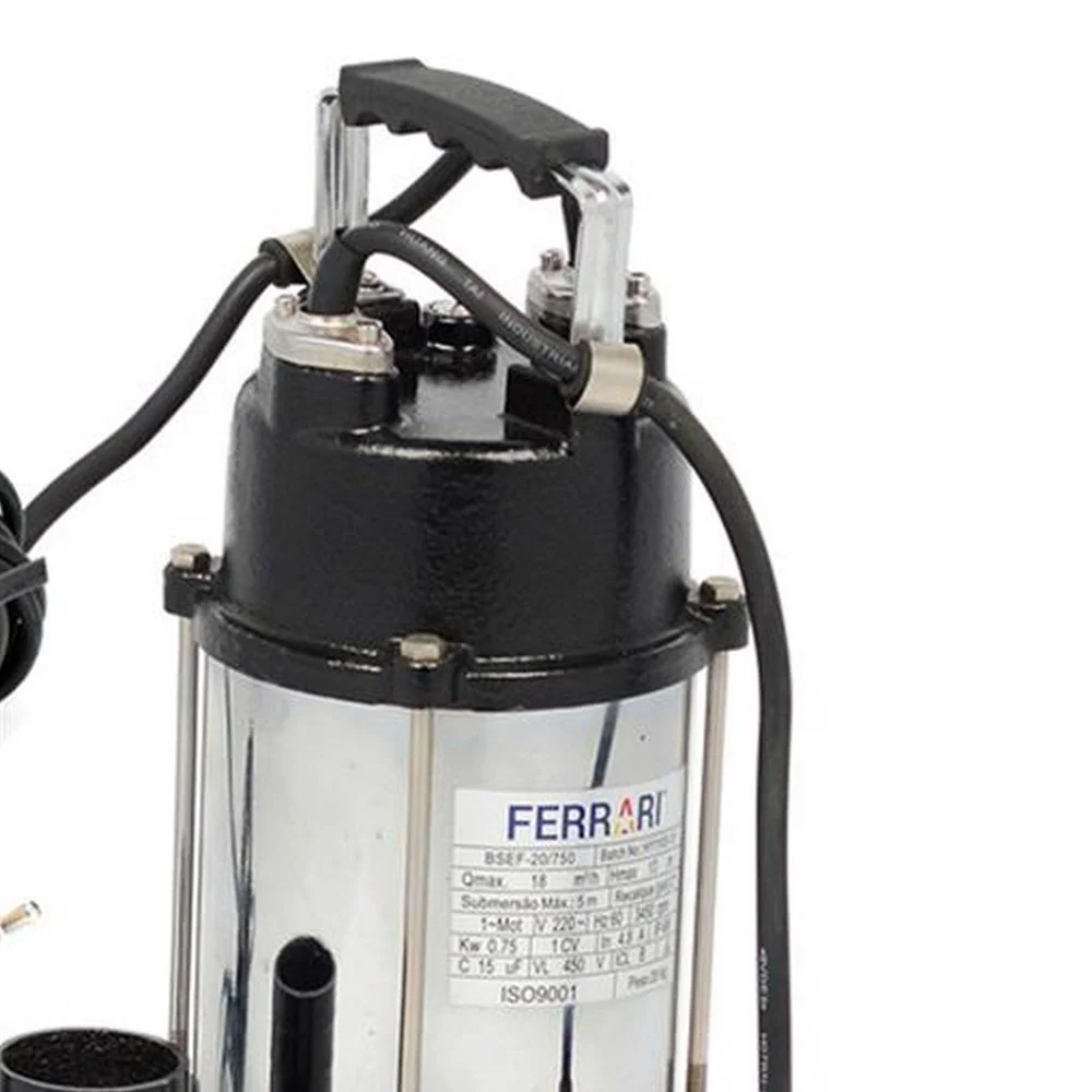 Bomba Submersivel Para Drenagem de Agua Suja 23000L/H 220V 750W Ferrari BSEF-20