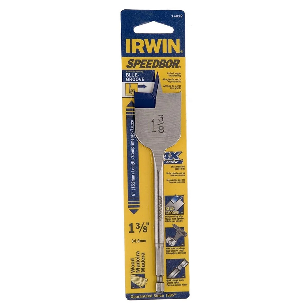 Broca Chata Standard Blue Groove AC 1.3/8X6" Irwin IW14012