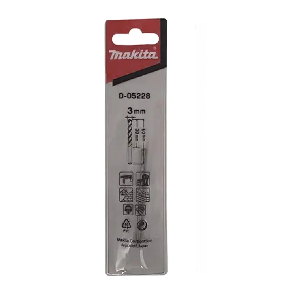 Broca de Widia para Concreto DIN 8039/ISO 5468 3MM-1/8" Makita D-05228