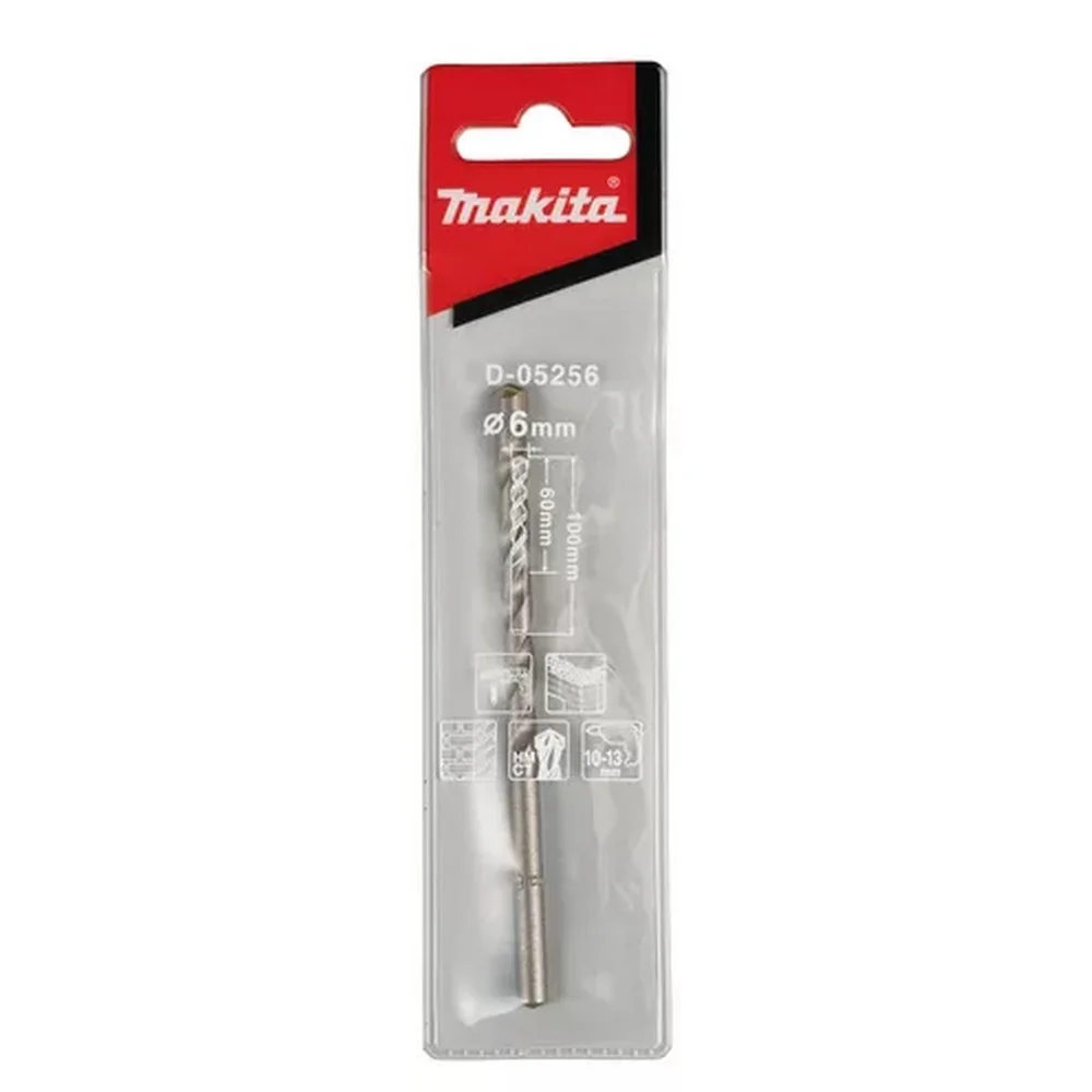Broca de Widia para Concreto DIN 8039/ISO 5468 6MM-15/64" Makita D-05256