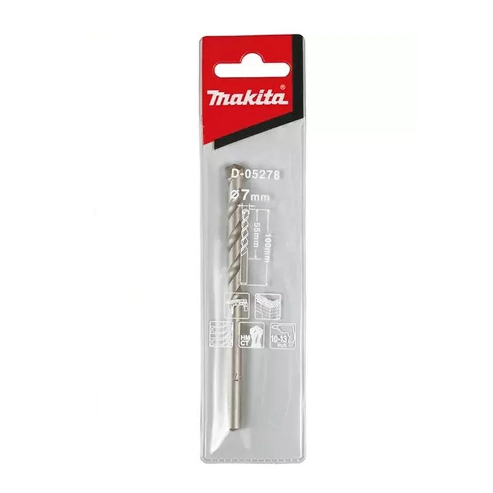 Broca de Widia para Concreto DIN 8039/ISO 5468 7MM-9/32" Makita D-05278