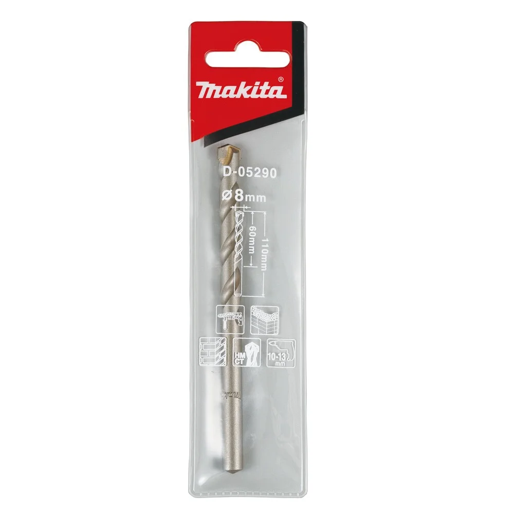 Broca de Widia para Concreto DIN 8039/ISO 5468 8MM-5/16" Makita D-05290