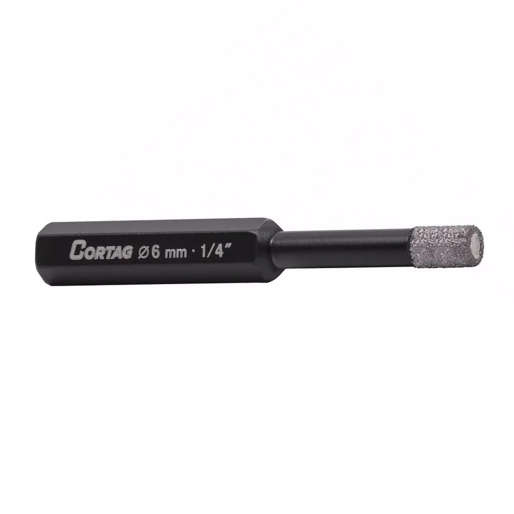 Broca Diamantada para Porcelanato Marmore Granito e Pedras Naturais 6MM Cortag 62128