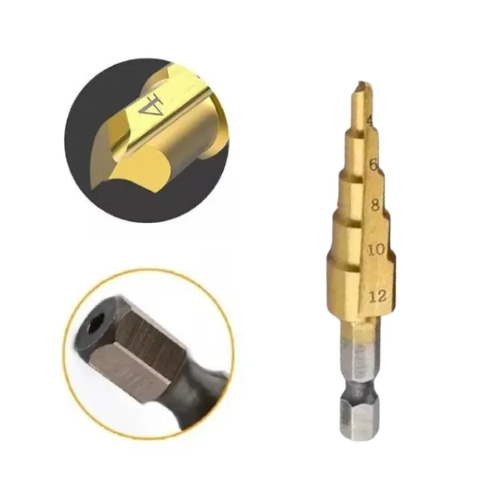 Broca Escalonada Com Tratamento de Titanio HSS 4A12MM Graff 6940001