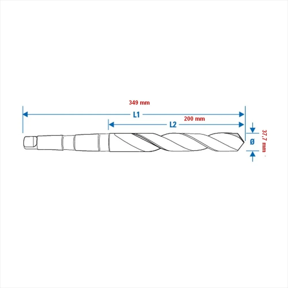 Broca Haste Conica Din 345 HSS 1.31/64"-CM4 Lenox-Twill TW404