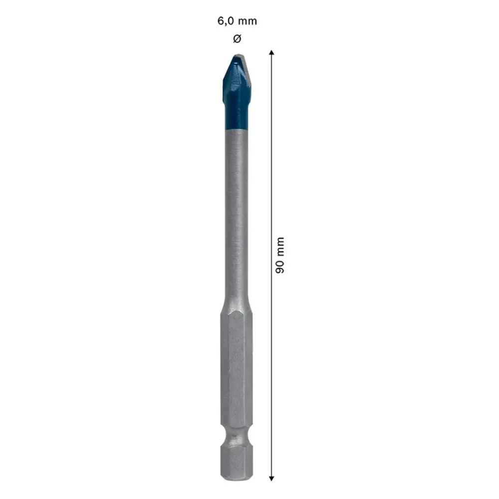 Broca para Porcelanato Expert Hex9 Hard Ceramic Encaixe Hexagonal 6MM Bosch 2608900590