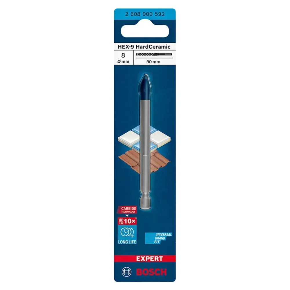 Broca para Porcelanato Expert Hex9 Hard Ceramic Encaixe Hexagonal 7MM Bosch 2608900591