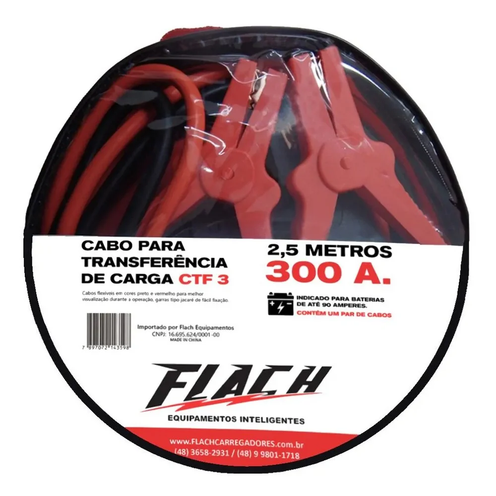 Cabo para Transferencia de Carga 2,5M 300A Flach CTF-3