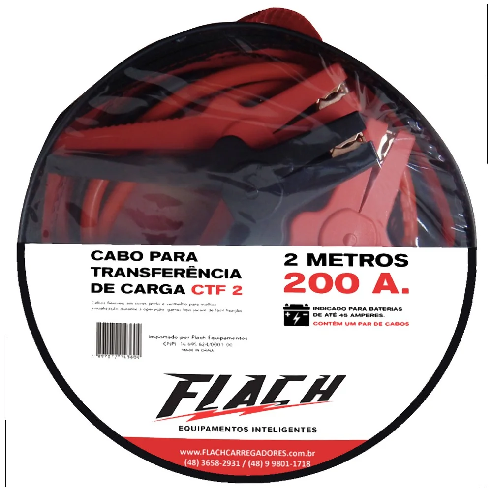 Cabo para Transferencia de Carga 2M 200A Flach CTF-2