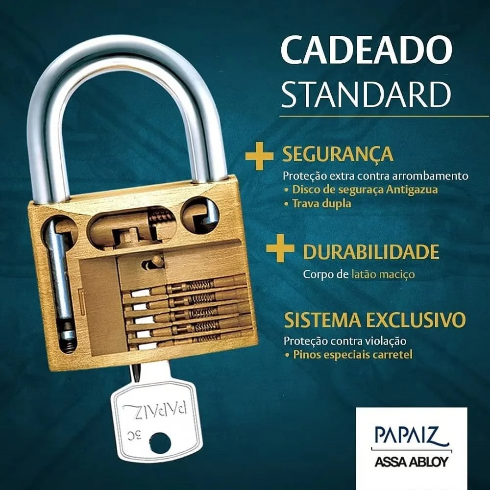 Cadeado de Latao 30MM Papaiz CR30