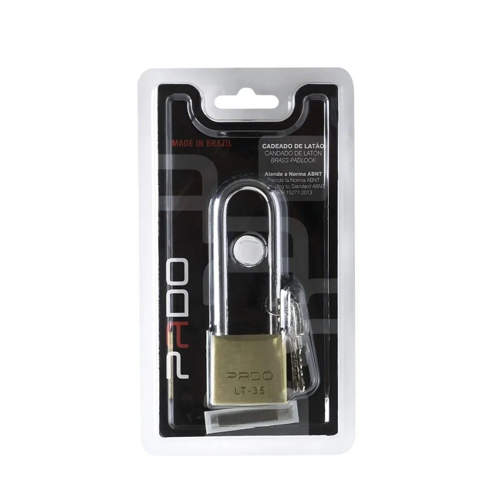 Cadeado de Latao Haste Longa 35X75MM Pado SM/LT35/75